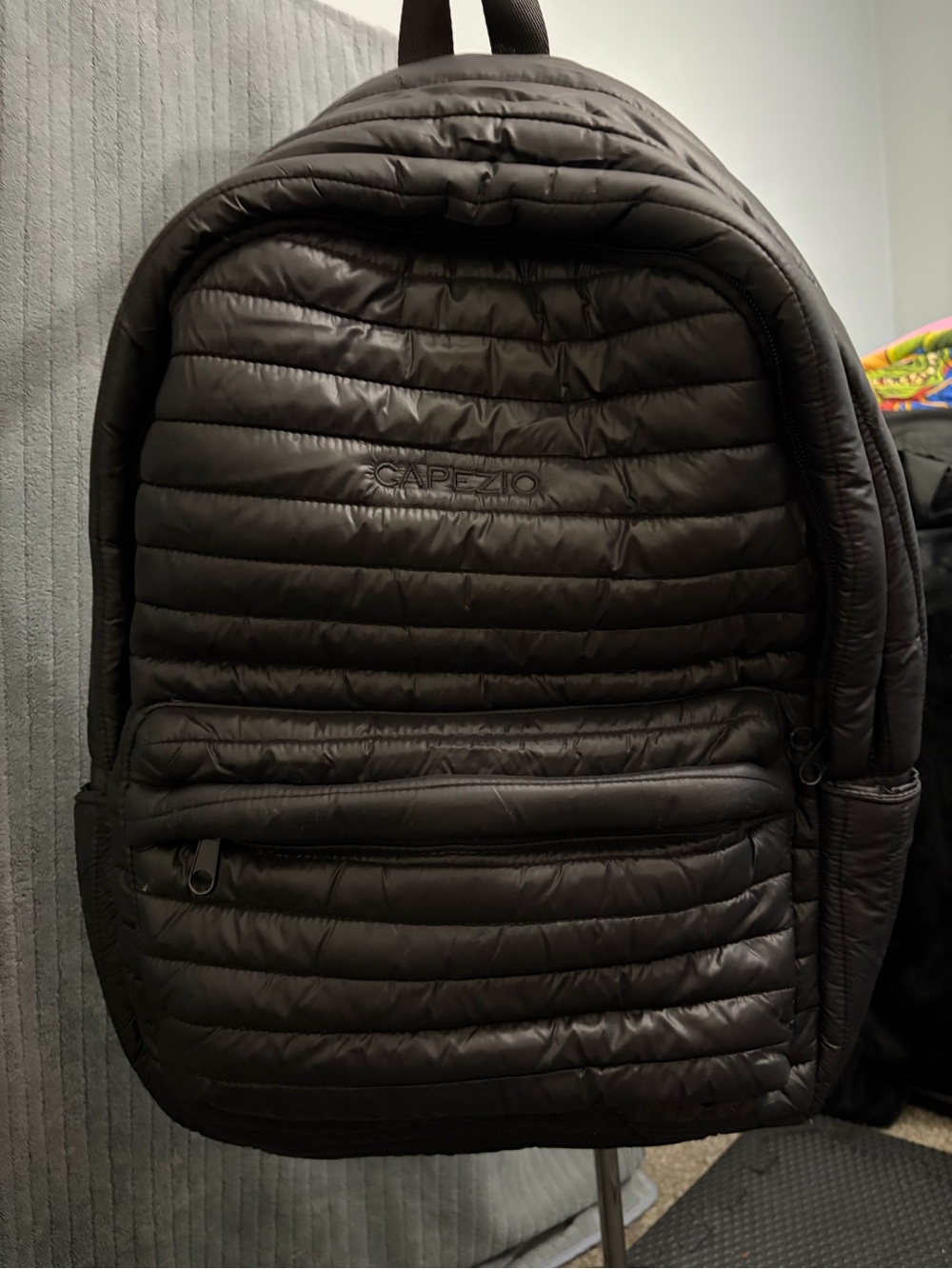 Capezio Black Quilted Puffer Backpack